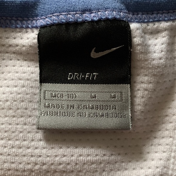 Nike Court Dri-Fit Racerback Tank Top - White with Blue trim, mesh inserts - Picture 9 of 11